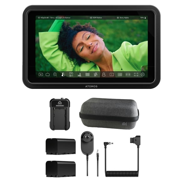 Monitor Atomos Shinobi II HDMI 4K de 5 pulgadas con kit de alimentación