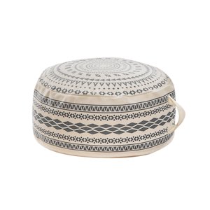 Bothyi - Funda De Puf Grande Para Decoración De Dormitorio, Reposapiés Tejido Hecho A Mano Decorativo Texturizado