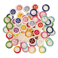 Magideal - De Madera , 4 Orificios, Pequeños, 15 Mm, De Costura Útiles Y Duraderos Para Proyectos De Manualidades De Bricolaje,