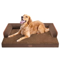 Cama Ortopédica Para Perros Mekiy, Lavable, Impermeable, Café, Grande