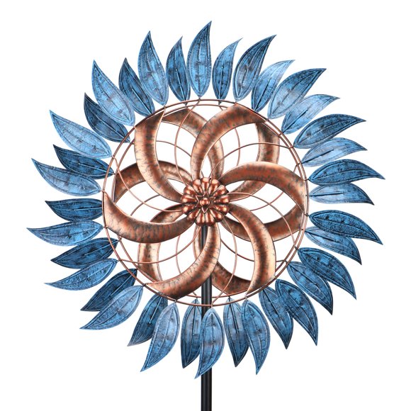 Molino de viento VCUTEKA 188 cm Doble rotación de metal