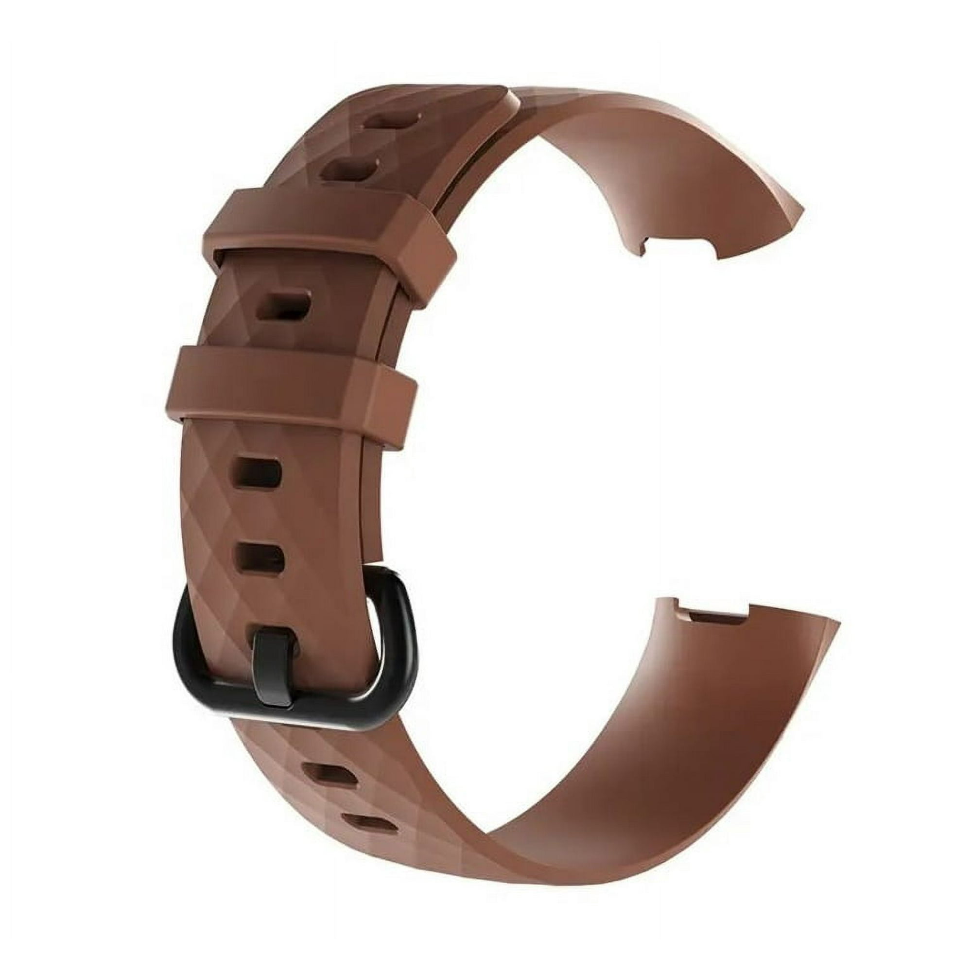Genérico - Correa Compatible Con Fitbit Charge 3 & 4 22,6mm Marrón