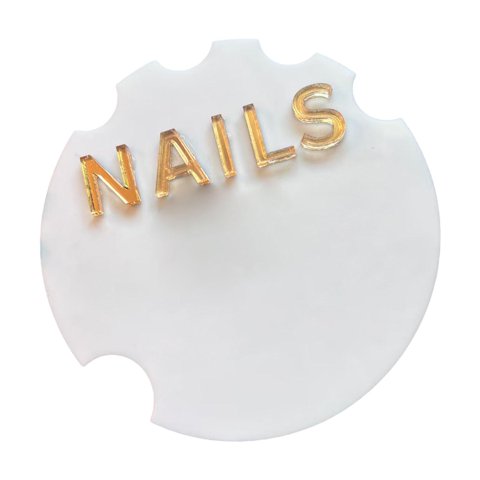 Magideal - Accesorio De Fotografía De Manicura De Forma Redonda, Fácil De Limpiar, Portátil, Versátil, Profesional, 10 X 10 Cm, Accesorios De Salón De Belleza De