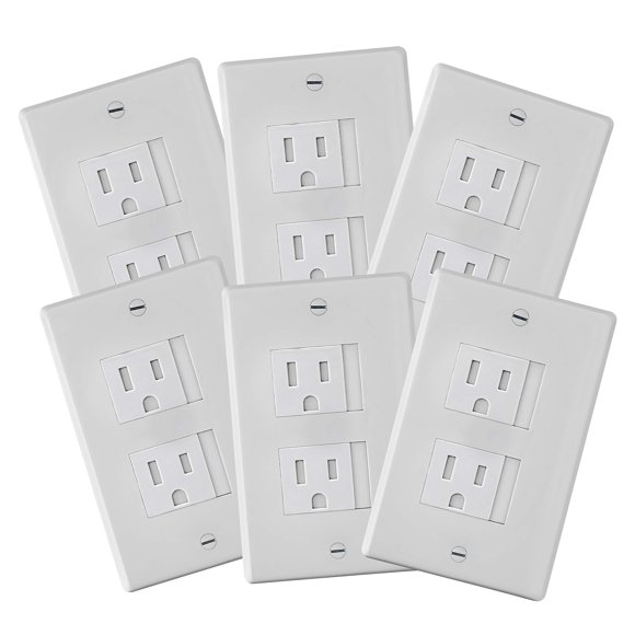 Cobertura de Tomacorriente Safety Innovations - Pack de 6, Blanco