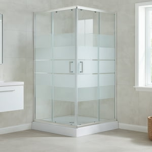 Joytek - Shower Door Style Recto Blanco 90X90X198 Cm (Incluye Receptáculo)