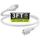 thumbnail image 1 of Cable de extensión Seeklyze 91 cm blanco 3 pies para interior, 1 of 8