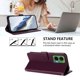 thumbnail image 4 of Motorola MOTO G35 5G Funda Billetera con Estampado de Gato, Morado Oscuro, 4 of 6