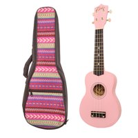 Ukelele 21Pulgadas Rosado Con Funda Acolchada Epic