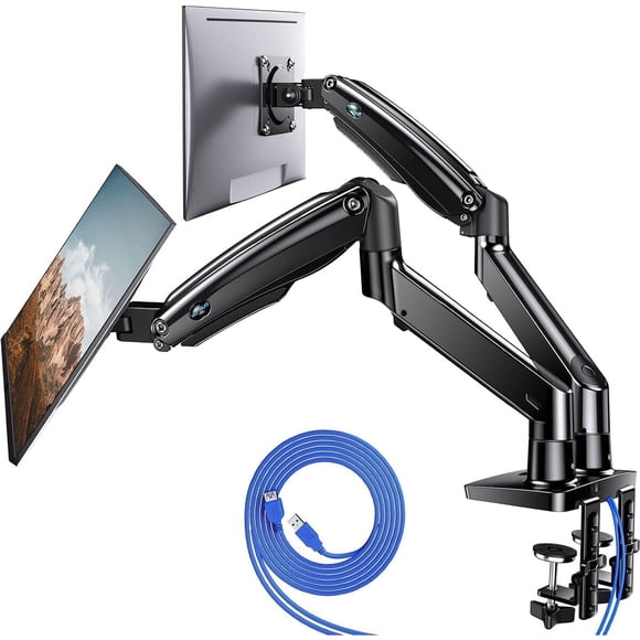 HUANUO Dual Monitor Stand for 13-40 in, Premium Dual Monitor