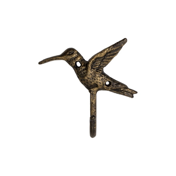 Gancho de pared FantasHome de hierro fundido con diseño de colibrí
