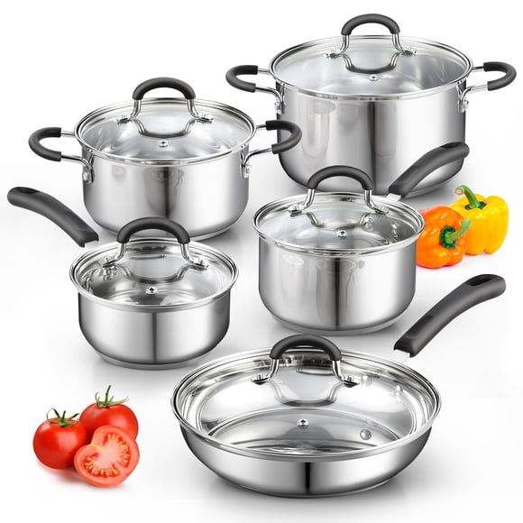 Set de Utensilios de Cocina Cook N Home 10 Piezas Plateado