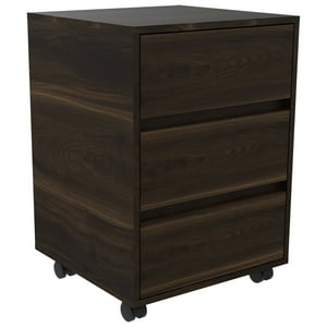 Fmfurniture - Cajonera Con Ruedas Fm-007O Café Oscuro