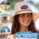 thumbnail image 2 of Sombrero Qwave Plegable de Paja Tipo Salvavidas – Azul Océano, 2 of 9
