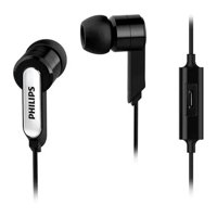 Philips - Audifonos Alambricos Manos Libres Jack 3.5Mm Negro She1405Bk