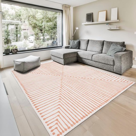 Alfombra geométrica lavable GLN Rugs 183 cm × 274 cm