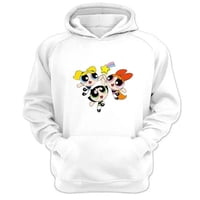 Genérico - Polerón Canguro Niñas Superpoderes Blanco Talla L Unisex