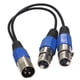 thumbnail image 5 of Conector Macho XLR De 3 Pines A Adaptador De Cable Para DJ Con Micrófono Divisor En Y Y Doble Conector Hembra 2, 5 of 5