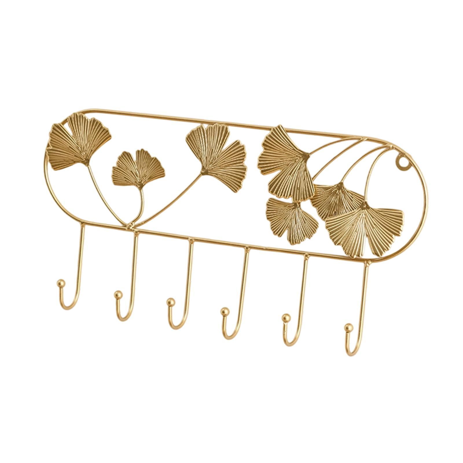 Bothyi - Organizador De Pared Con Ganchos Para Decoración De Pared, Moderno Perchero Para Entrada, Baño, Oficina, Curva, 6 Ganchos