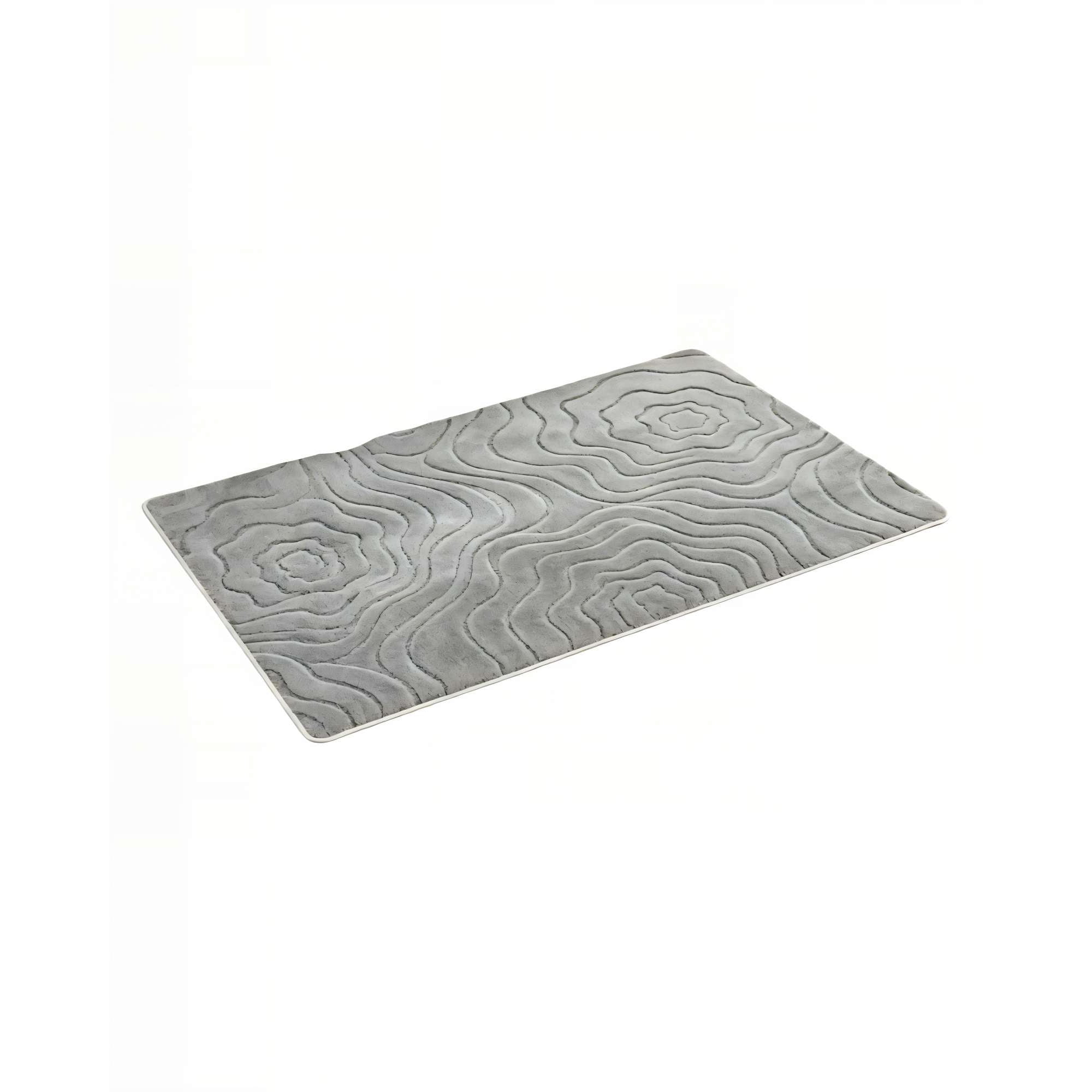 Genérico - Alfombra Con Diseño De Ondas 80cmx120cm Color Gris