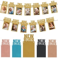 Banner Fotográfico Milestone Vhzozx Para Primer Cumpleaños Para Bebé Con Marco