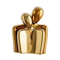 Bothyi - Escultura Abstracta De Pareja Abrazándose Para Escritorio Para Inauguración De La Casa, Sala De Estar, Color Dorado