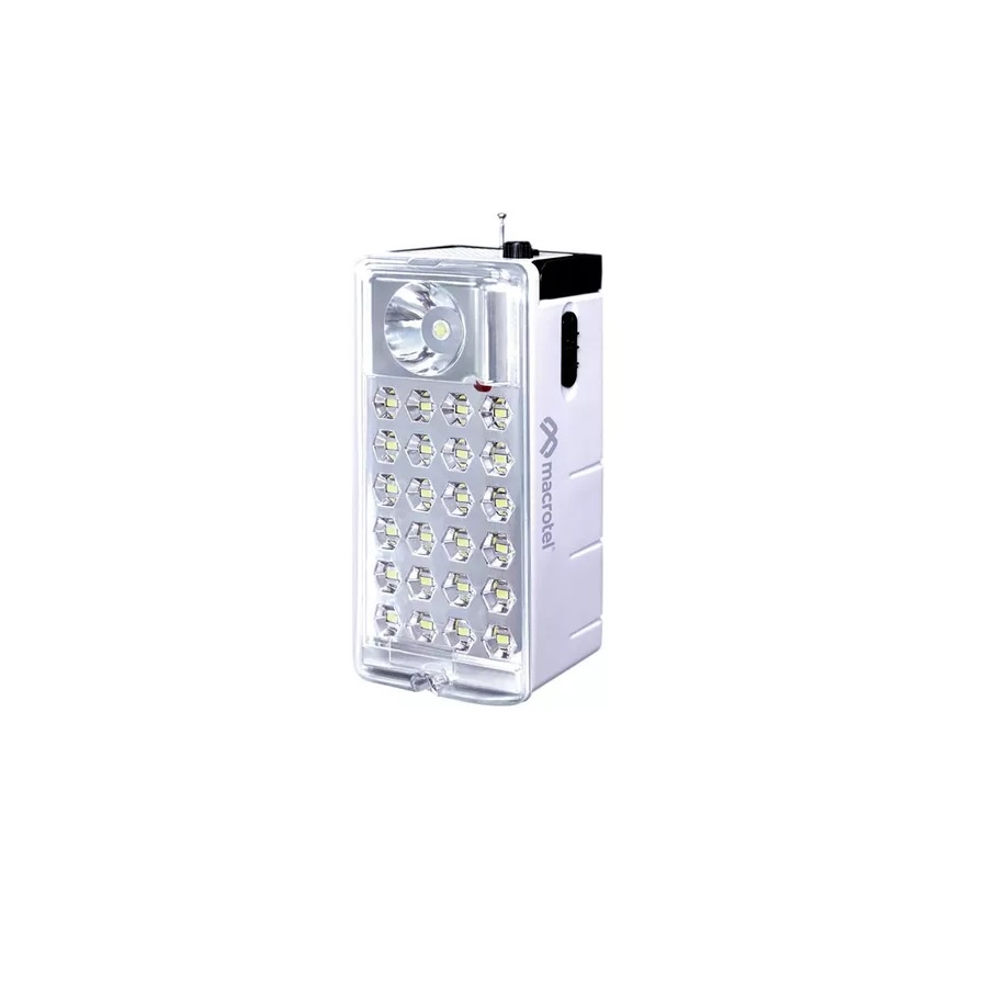 Macrotel - Lámpara Recargable 24 Leds 6W