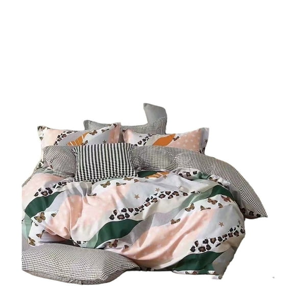 Sabana estampada con mariposas/animal print 2 plazas