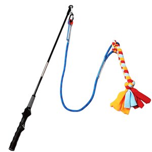 Ioensy - Poste De Coqueteo Para Perros Con Correa De Cuerda De Forro Polar De Raza Grande Para Entrenamiento De Persecución