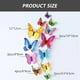 thumbnail image 2 of Decoración de pared de mariposas, 24 unidades, pegatinas 3D de mariposas para decoración de fiestas con imanes (coloridas, 24), 2 of 6