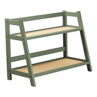 Bothyi - Estante De Bambú De Doble Capa Para Condimentos, Para Sala De Estar, Dormitorio, Hogar, Verde L