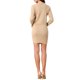 thumbnail image 3 of TRAJE DE 2 PIEZAS INSPIRE CHIC para mujeres, suéter elástico, chaqueta corta y conjunto de falda casual M albaricoque, 3 of 6