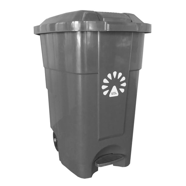 Basurero 50lt gris c/pedal lorenzini