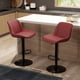 thumbnail image 1 of Set De 2 Taburetes De Bar Ajustables Rojos De Pu, 1 of 8