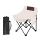thumbnail image 4 of Silla Plegable Para Acampar, Silla Plegable Portátil Duradera Para Senderismo, Picnics, Patio, Color Beige Y Blanco, 4 of 5