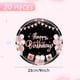 thumbnail image 2 of Platos de fiesta Cekivina Happy Birthday negro/oro rosa, 23 cm, 20 unidades, 2 of 6