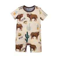 Magideal - Mono De De Dibujos Animados Para Recién Nacido, Pelele De Manga Corta Para Niño Y Niña, Pelele De Verano Para Reunión Familiar, Foto Informal , 6 A 6 A 9 Meses