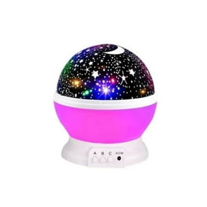 Click Ventas - Lámpara Led Proyector Giratorio Espantacuco Galaxia Velador Rosado