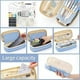 thumbnail image 3 of Estuche Para Lápices De Gran Capacidad, Lapicera Expandible Con 4 Compartimientos, Lapiceras Organizadoras De Lona Organizador De Papelería Para Escolar Oficina Trabajo (azul), 3 of 6