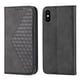 thumbnail image 2 of Funda Flip FOXDOCK para iPhone XS Max , Estilo Billetera con Diseño Rombo, Correa de Mano y Soporte, Uso Diario, 2 of 5