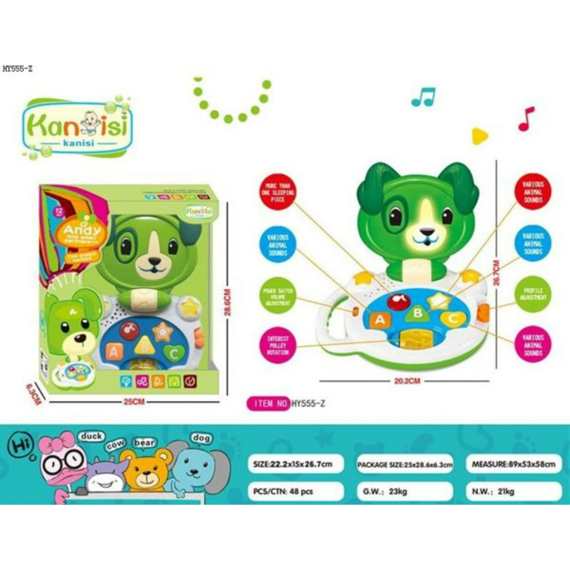 Genérico - Piano Perro Infantil Letras Sonido Musica Bebes Niño+bateria