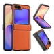 thumbnail image 1 of Classic Solid Color Textile Leather Phone Case For Samsung Galaxy Z Flip5, 1 of 3