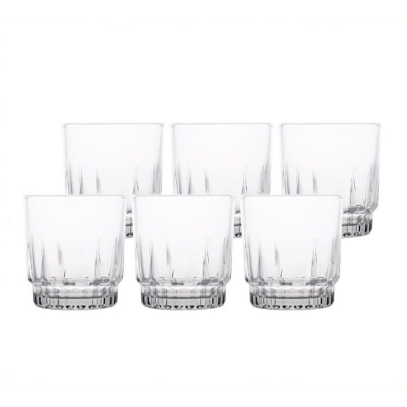 Mainstays - Juego De 6 Vasos Bajos Prisma