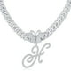 thumbnail image 1 of Stylish Hip Hop Cuban Butterfly Necklace with White Letter Initials, 1 of 5