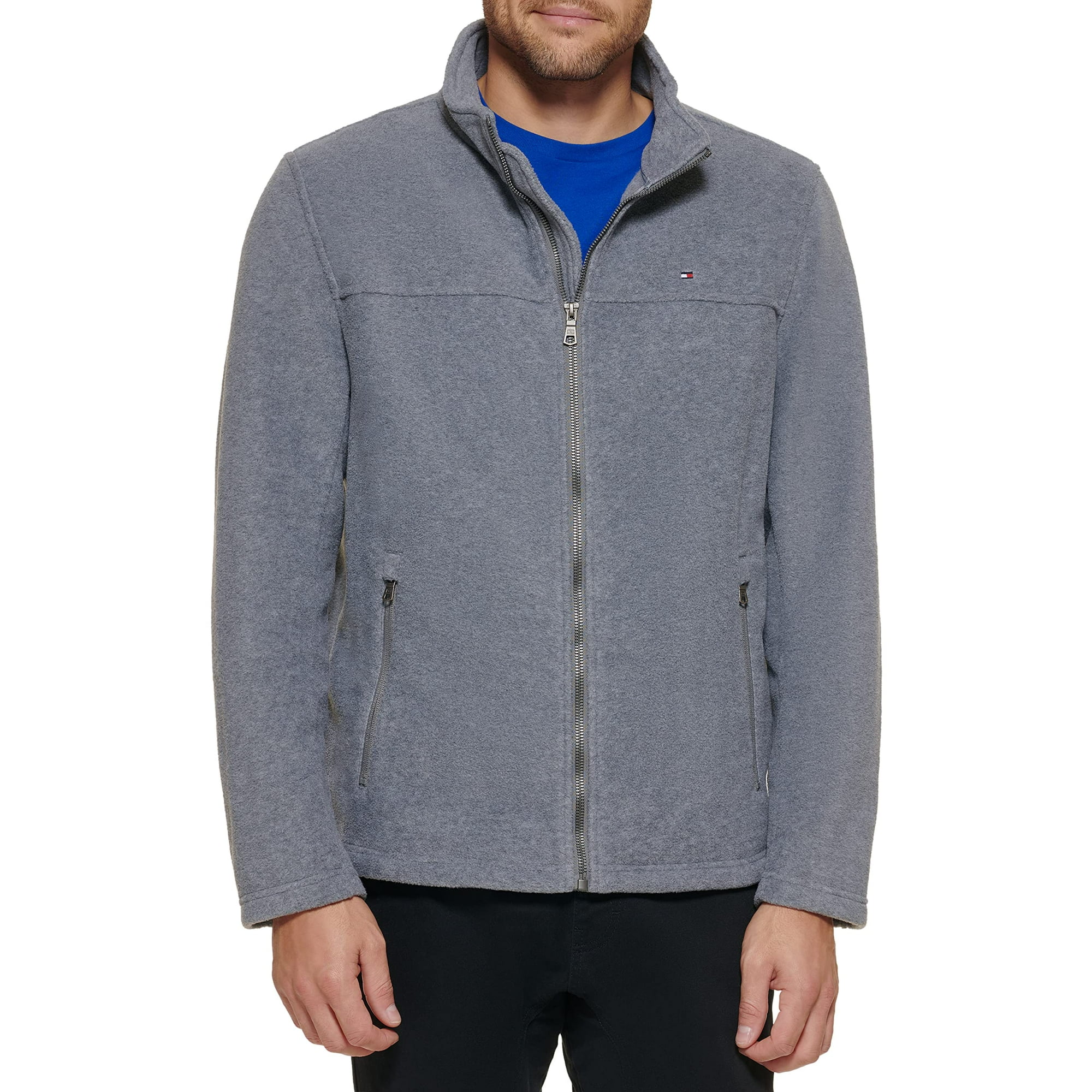 Chaqueta Tommy Hilfiger Classic De Forro Polar Para Hombre, Color Gris Xxl