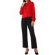thumbnail image 2 of REFINED ATTIRE Abrigo Corto de Mujer con Cuello Abierto y Cierre de Botón Simple Rojo M, 2 of 6