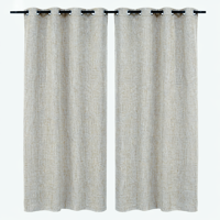 Zahr - Set 2 Cortinas Tipo Lino Gris