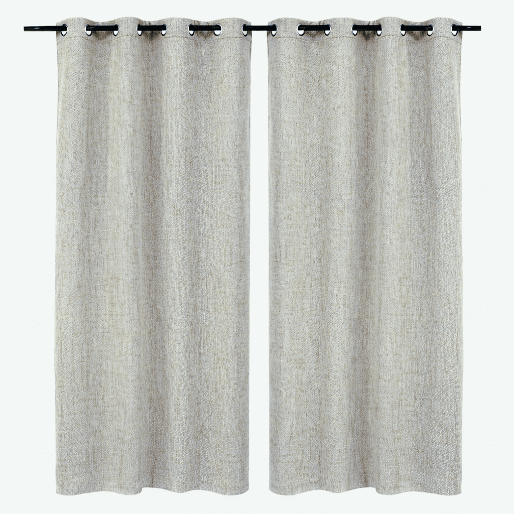 Zahr - Set 2 Cortinas Tipo Lino Gris