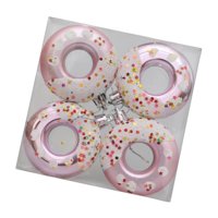 Magideal - 4 Piezas De Adornos Colgantes De Donuts Navideños, Decoración Navideña, Colgantes Decorativos Rosas Para Decoración De Festivales En Interiores,