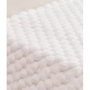 Genérico - Piecera 70X190 Cm + 2 Fundas 45X45 Cm Plush Peludita King Color Blanco