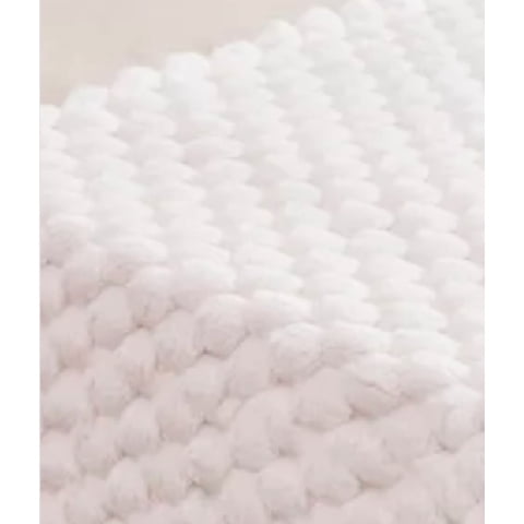 Genérico - Piecera 70X190 Cm + 2 Fundas 45X45 Cm Plush Peludita King Color Blanco